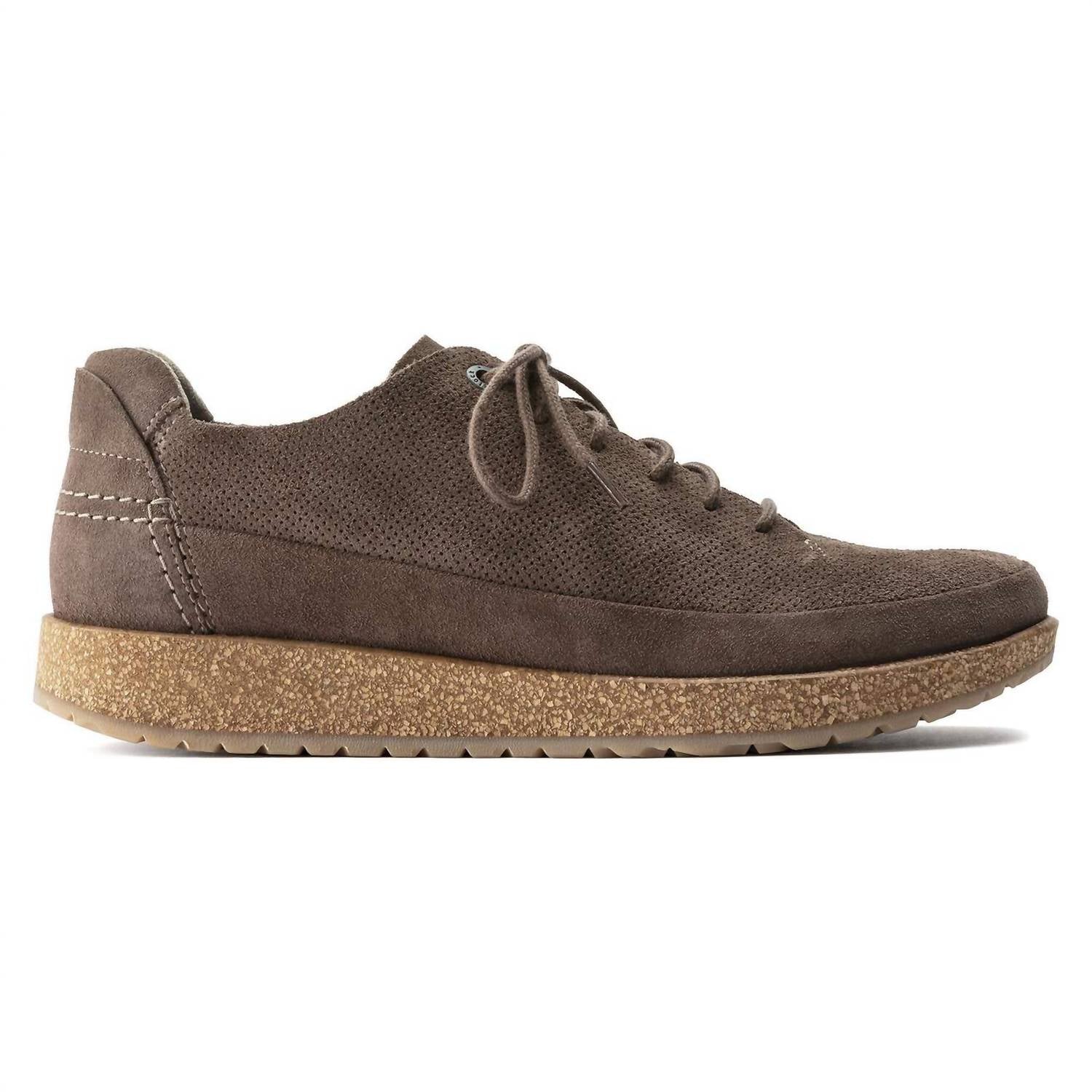 Men's Honnef Low Suede Lace Up Shoes In Grey Taupe