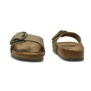 Women's Madrid Big Buckle Rivet Logo Vegan Sandal In Faded Khaki