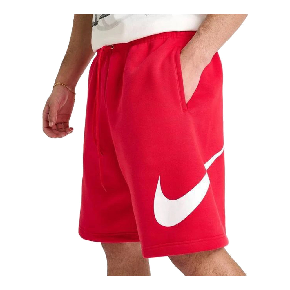 Men's Nike Club Fleece Swoosh - University Red & White