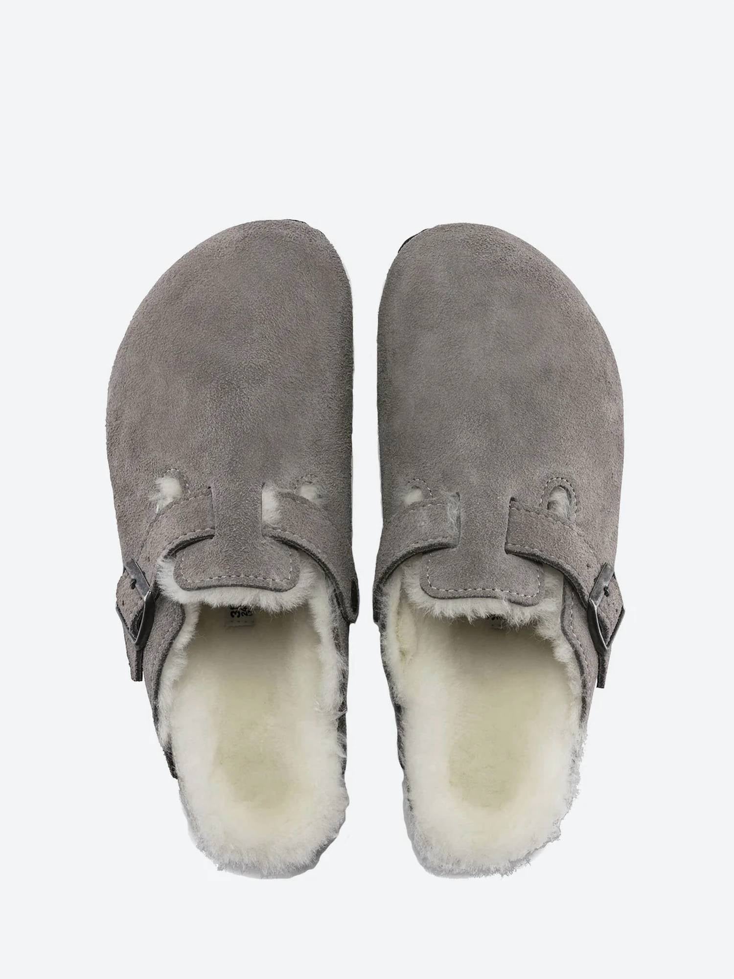 Women's Boston Shearling Clogs In Stone Coin