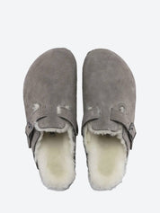 Women's Boston Shearling Clogs In Stone Coin