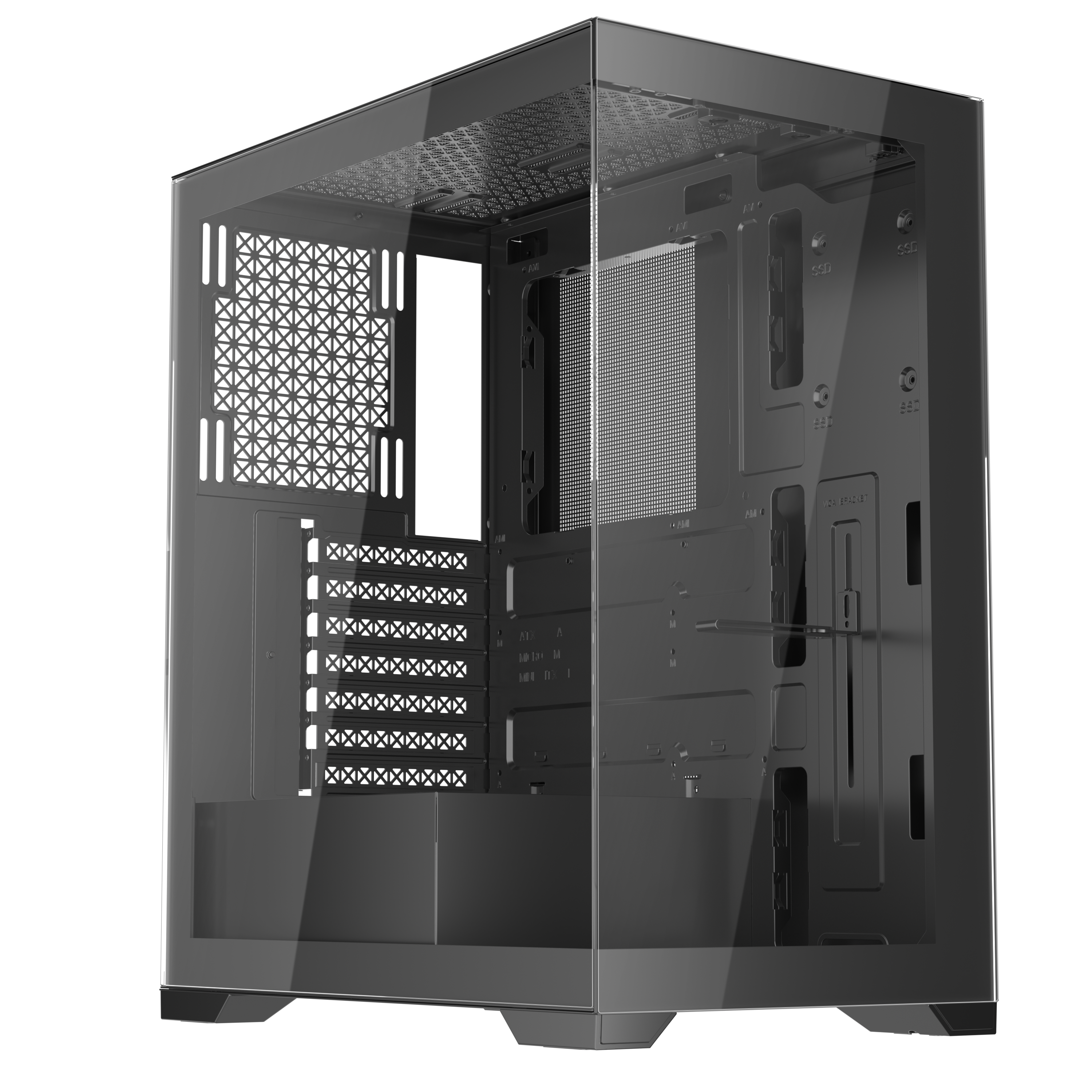 1st Player MI7 ATX M-ATX Mini-ITX PC Gaming Case (Black)