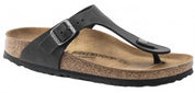 Women's Gizeh Oiled Leather Sandal In Black