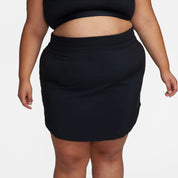 Women's Nike One Dri-fit Skort Black Stretch Pull On Ultra High-Waist FTS379