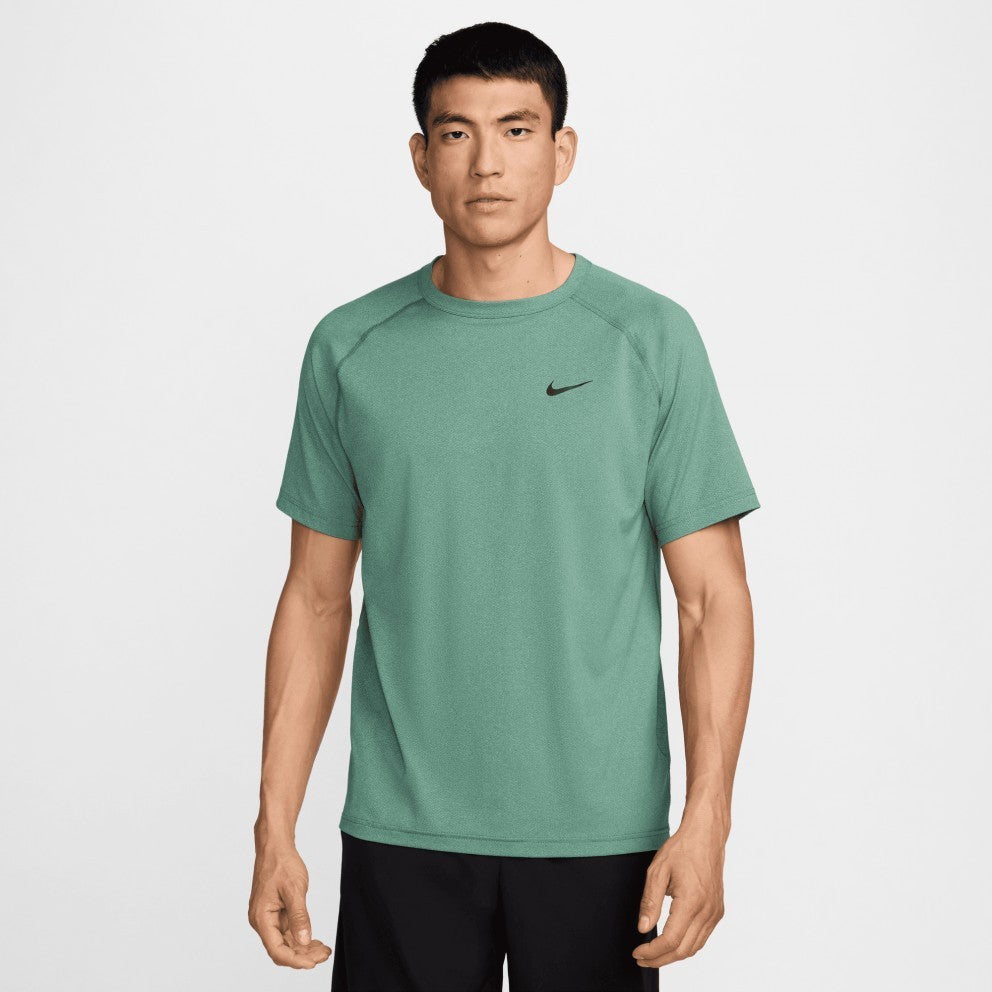 Men's Nike Dri-Fit T-Shirt Green Stretch Raglan Short Sleeve Fitness SRT655