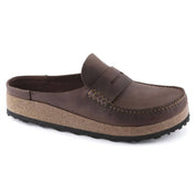 Men's Naples Natural Leather Oiled Clogs - Regular Fit In Habana