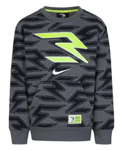 Boys Nike 3brand By Russell Wilson Sweatshirt Gray Cotton Crew Neck RED616