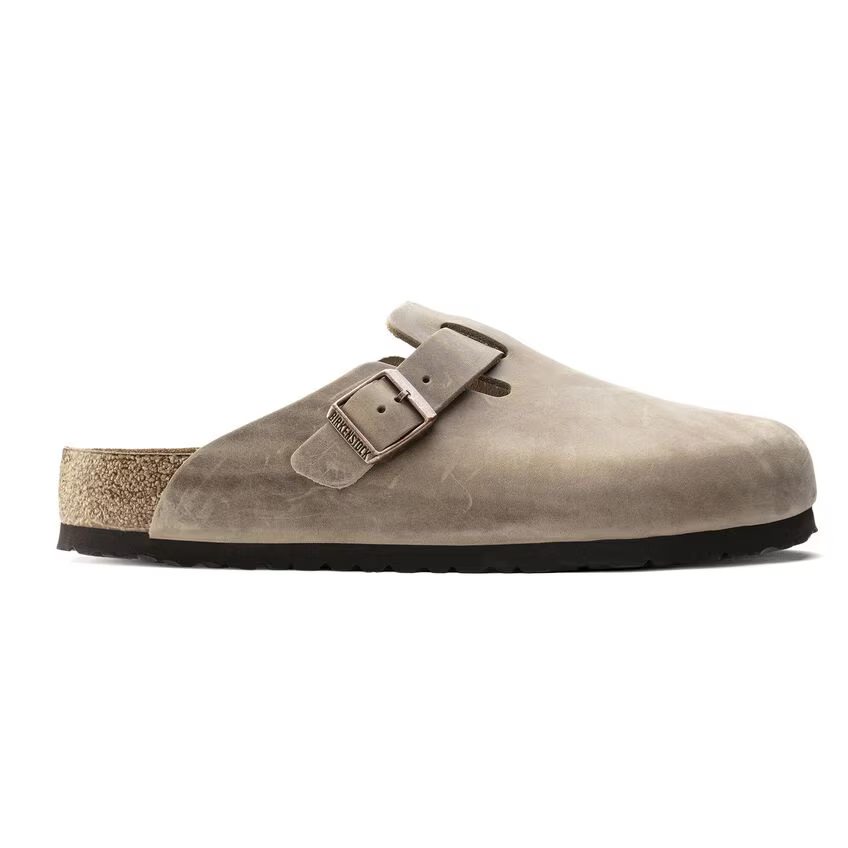Unisex Birkenstock Boston Soft Footbed 1018147 Brown Leather Clog RHS4841