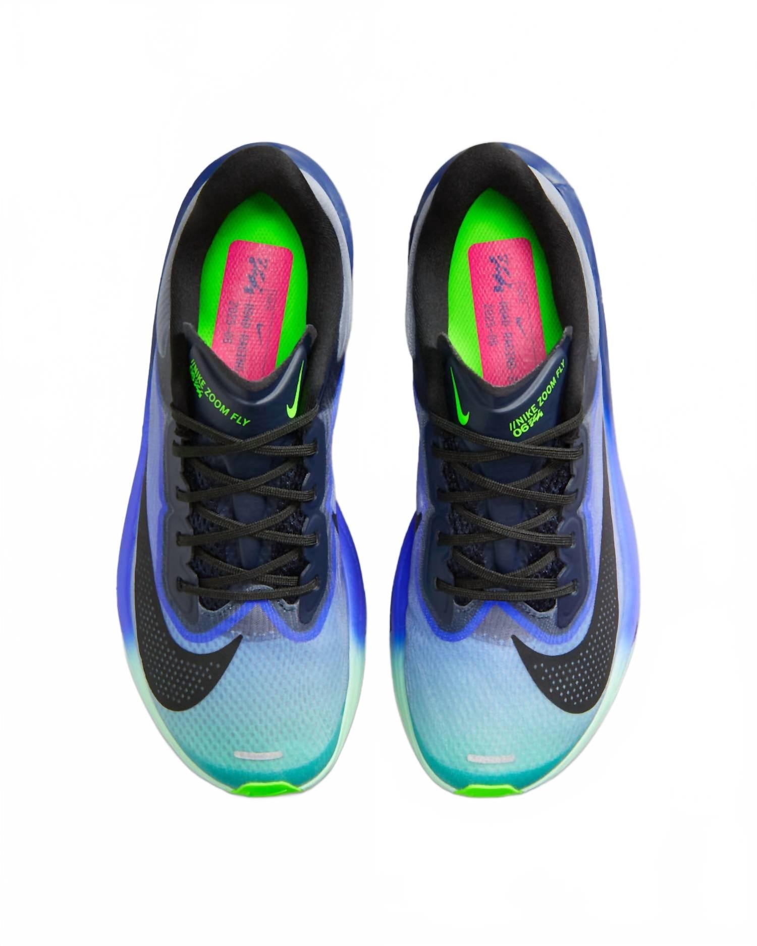 Women's Zoom Fly 6 Glam Running Shoes In Dark Obsidian/racer Blue/emerald Rise/black