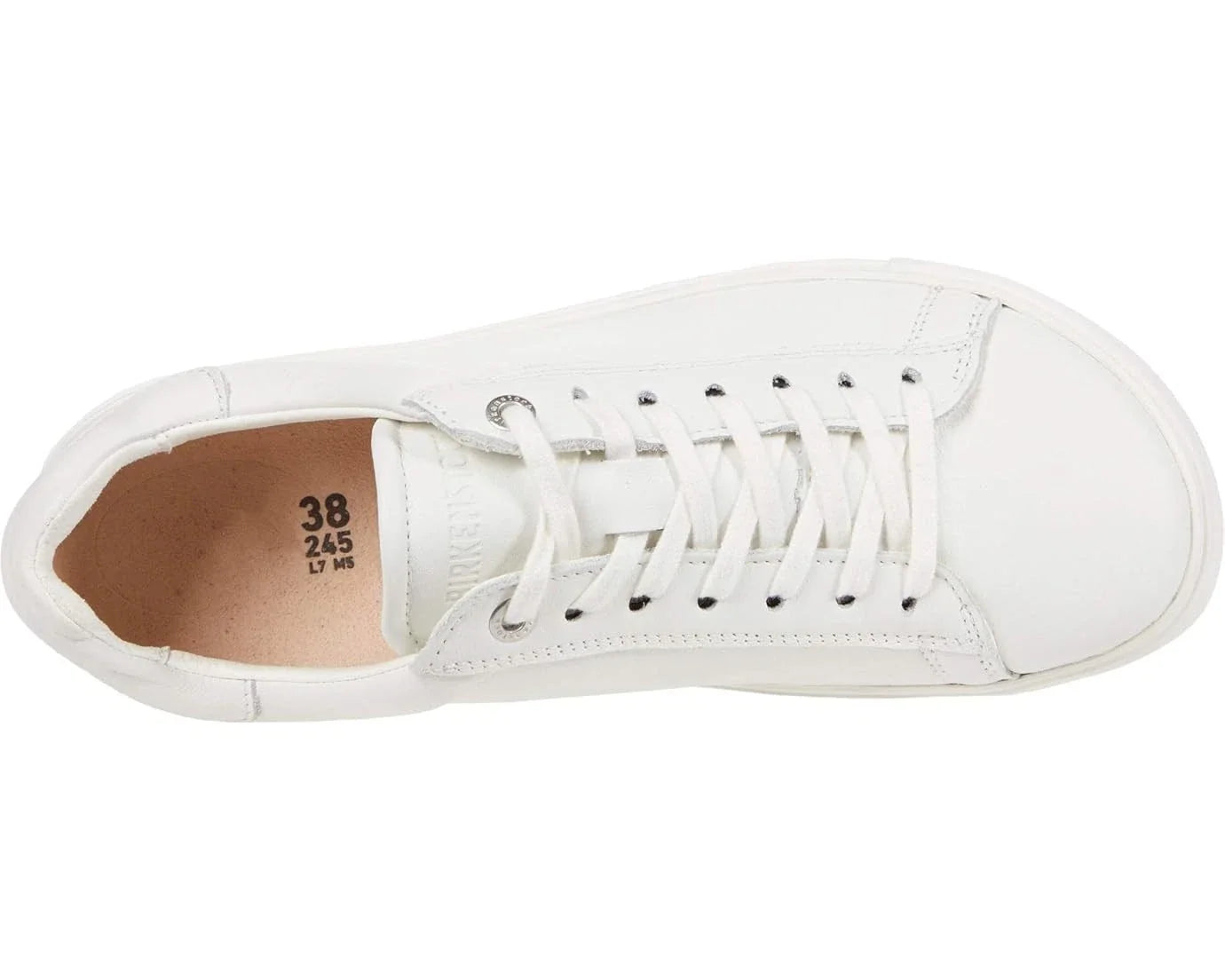 Women's Birkenstock Bend Sneakers White Leather Lifestyle Shoes VER1005