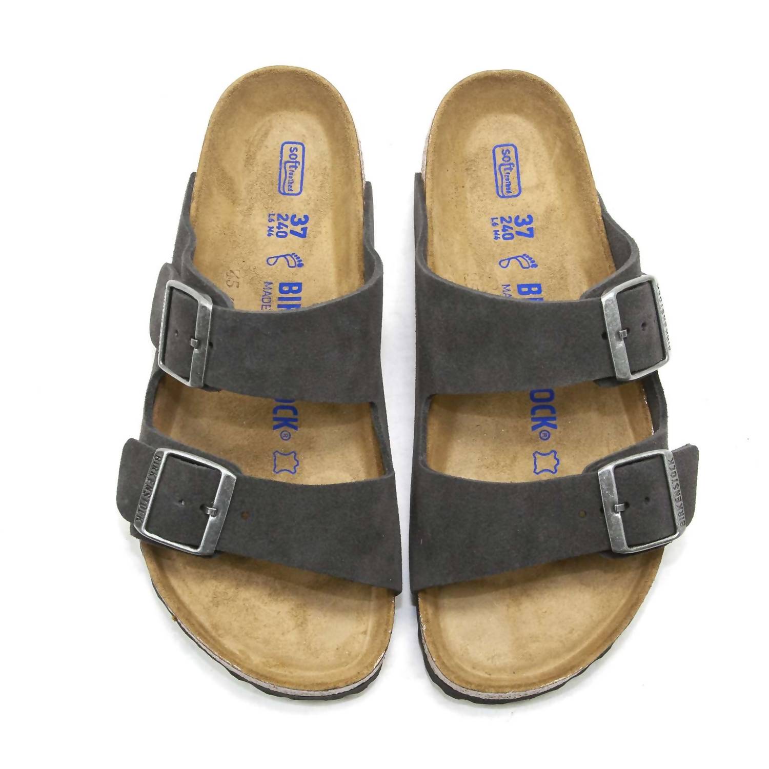 Men's Arizona Soft Footbed Sandals In Velvet Gray