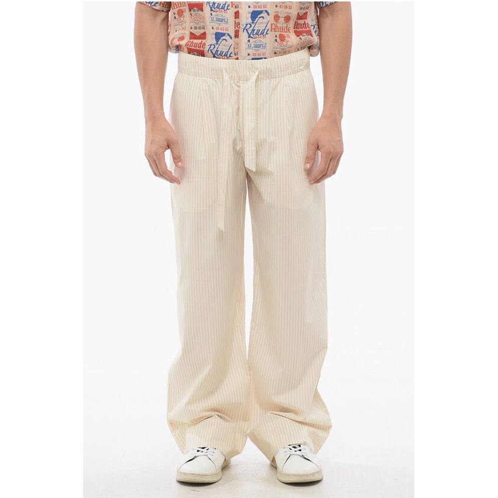 Birkenstock TEKLA Striped Cotton Pants with Drawstring Men's Waist