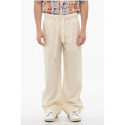 Birkenstock TEKLA Striped Cotton Pants with Drawstring Men's Waist