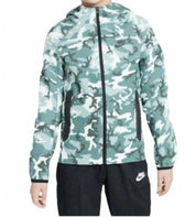 Boys' Tech Fleece Camo Full-Zip Hooded Sweatshirt In Green