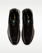 Nike Shox R4 "Brazil" IO8134-001 Men's Black Metallic Pewter Soccer Shoes MEW778