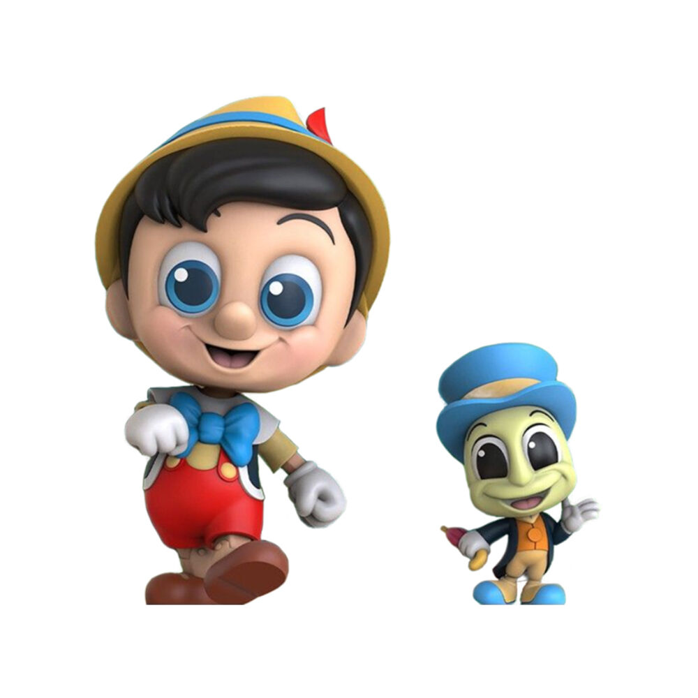2pc Pinocchio 1940 & Jiminy Cricket Cosbaby Figure Collectable Fun Play Toy