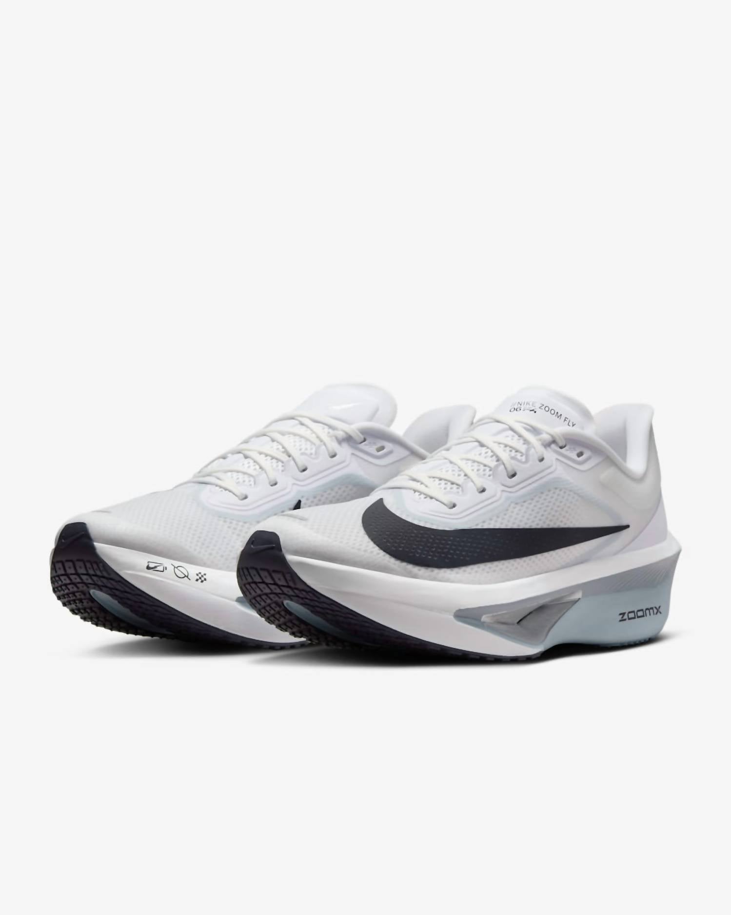 Men's Zoom Fly 6 Shoes In White/gridiron-Pure Platnium