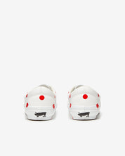CDG Girl - Women's Vans Polka Dot Sneakers - (White/Red)