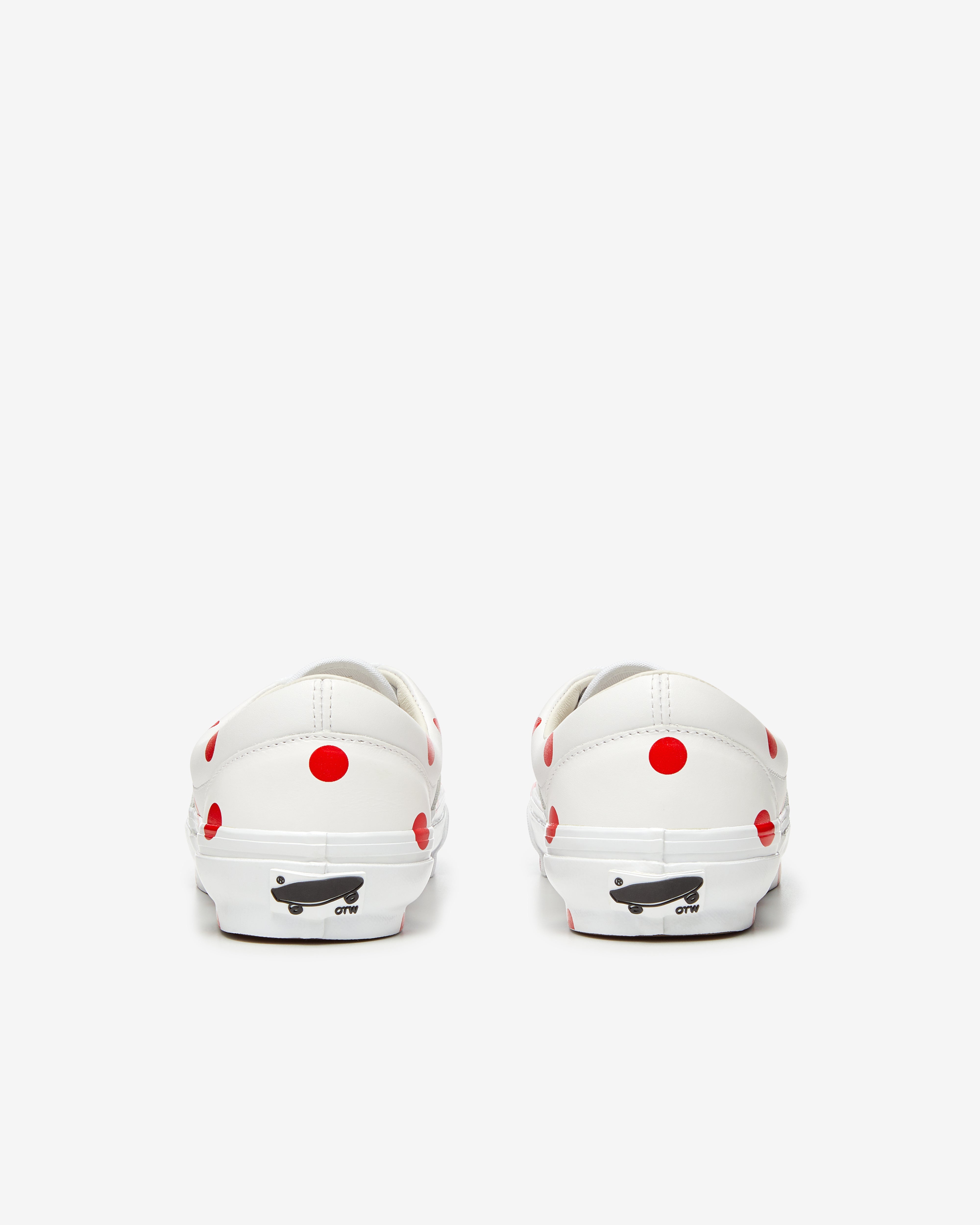CDG Girl - Women's Vans Polka Dot Sneakers - (White/Red)