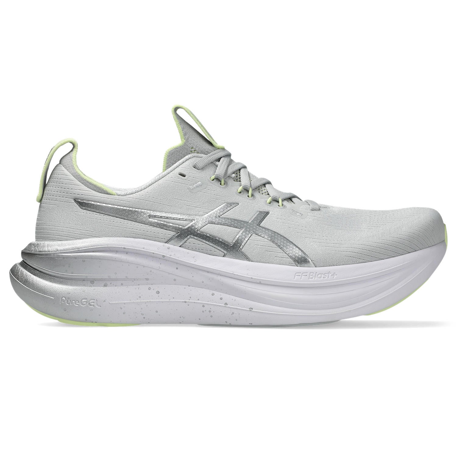 Men's Gel-Nimbus 28 Platinum (020 - Platinum/Glow Green)