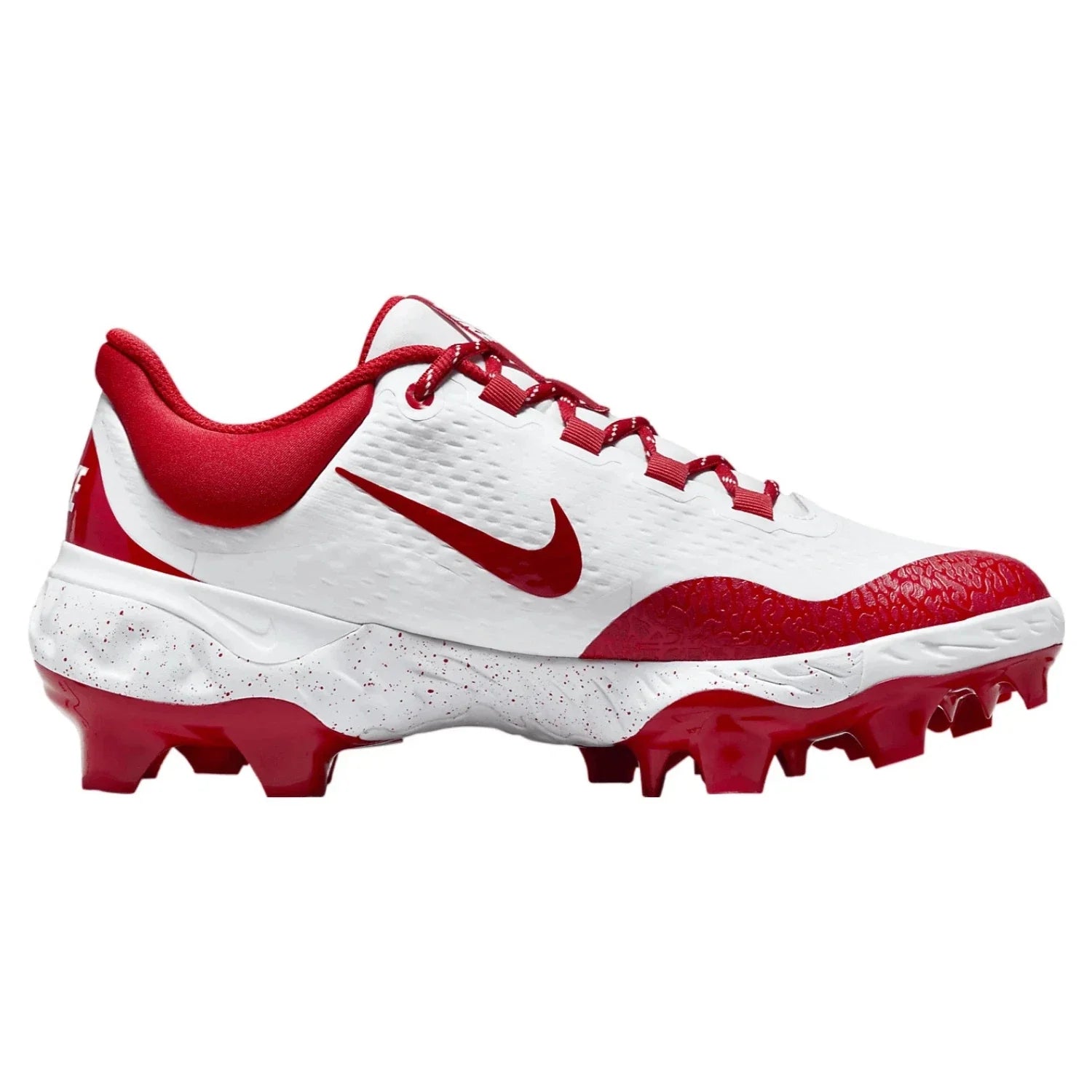 Nike Alpha Huarache Elite 4 Low MCS FD6255-105 White Baseball Cleats RHS8064