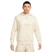 Men's Nike Club Fleece Pullover Hoodie - Lt Khaki/Sail