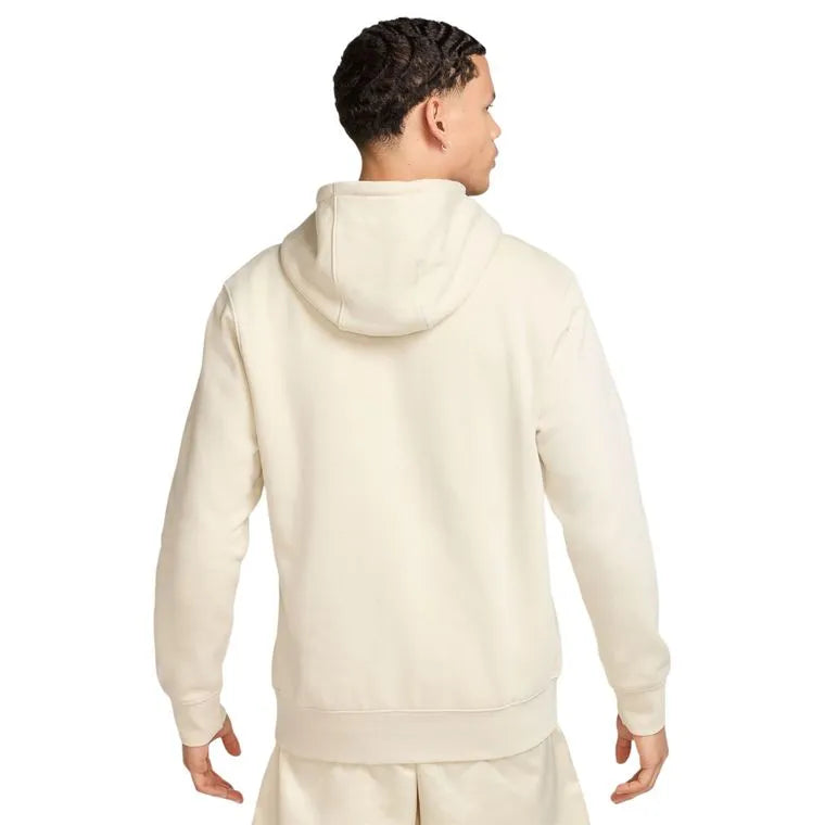 Men's Nike Club Fleece Pullover Hoodie - Lt Khaki/Sail