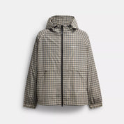 Coach Outlet Plaid Windbreaker In Recycled Polyester