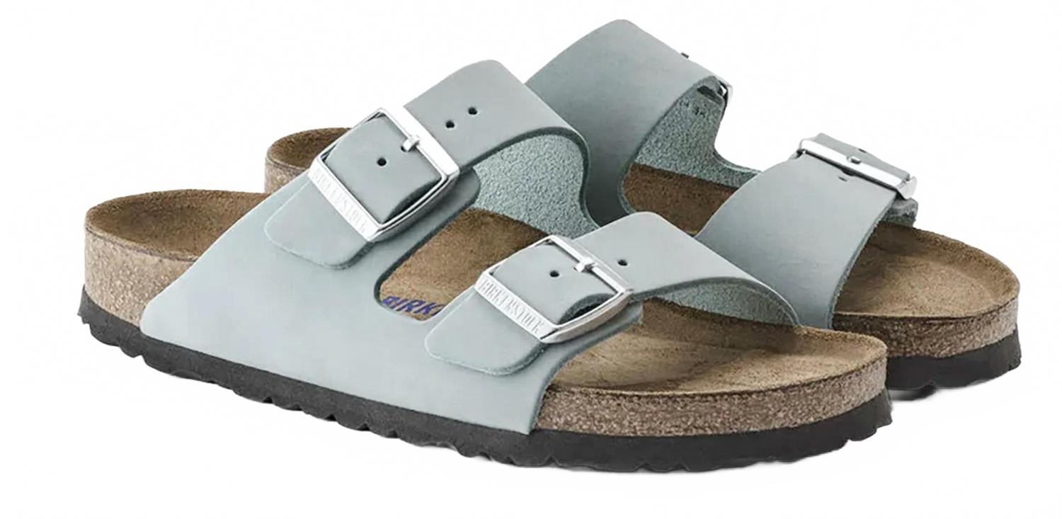 Women's Arizona Narrow Soft Footbed Sandals In Faded Aqua