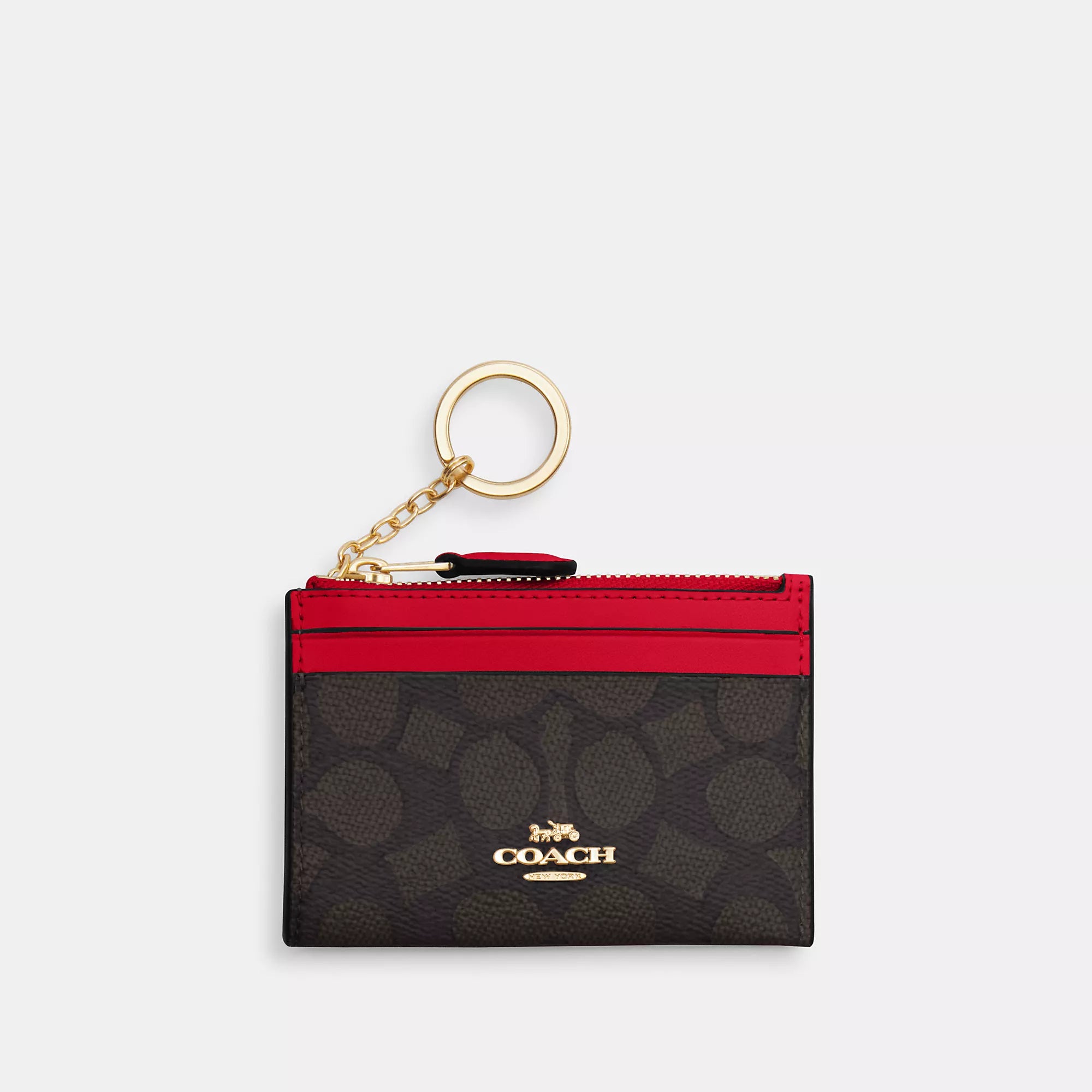 Coach Outlet Mini Skinny Id Case In Signature Canvas