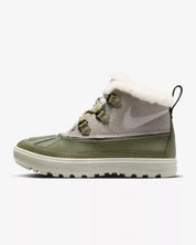 Women's Nike Woodside Chukka 2 537345-200 Boots US 6 Green Faux Fur Ankle RHS1829