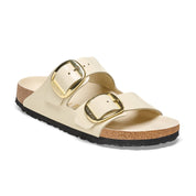 Women's Arizona Big Buckle Narrow Sandal In High Shine Ecru