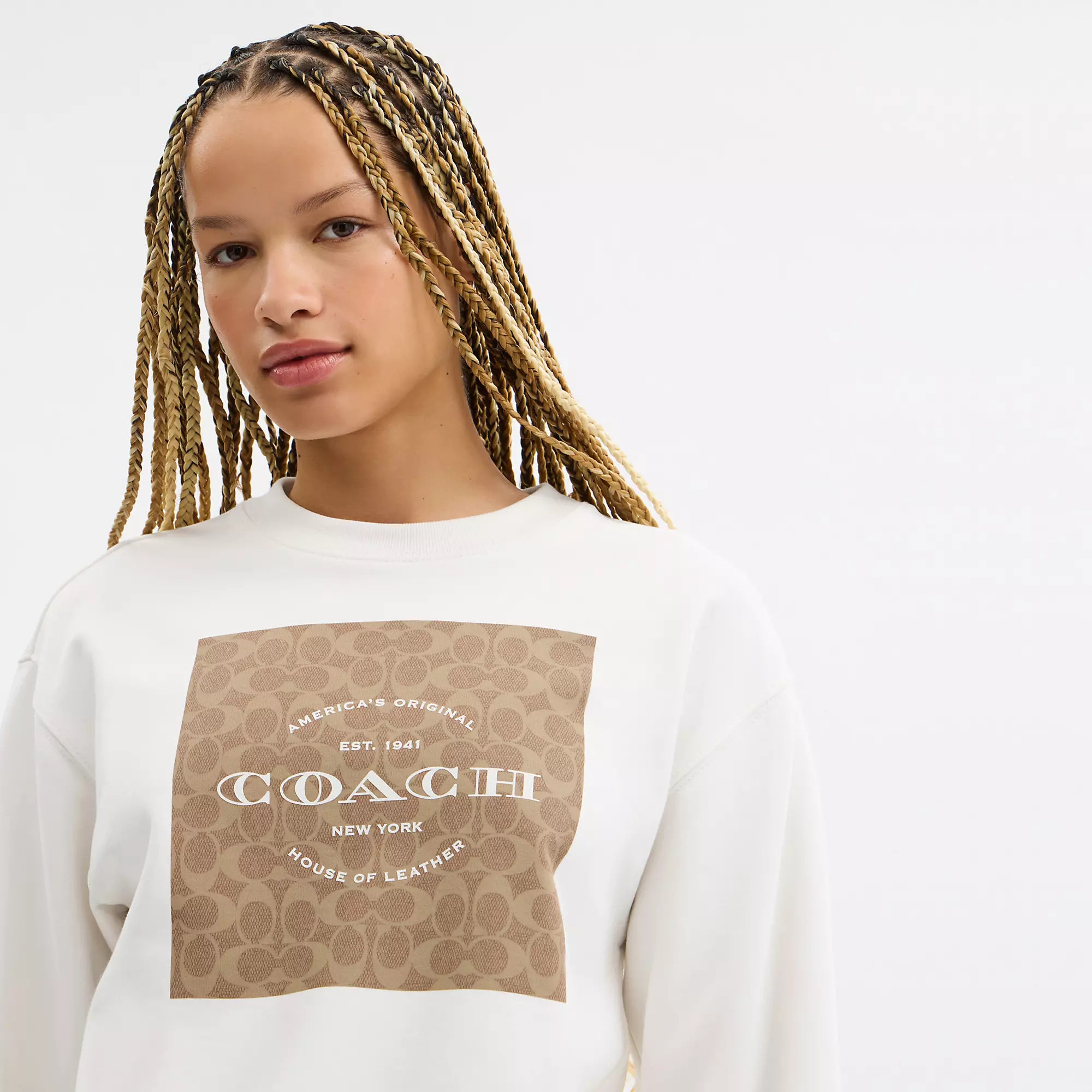 Coach Outlet Signature Square Crewneck Sweater