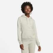 Women's Nike Sportswear Club Hoodie Gray Fleece Pullover Performance UPS668