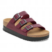 Women's Florida Vegan Flex Platform Sandal - Regula Width In Zinfandel