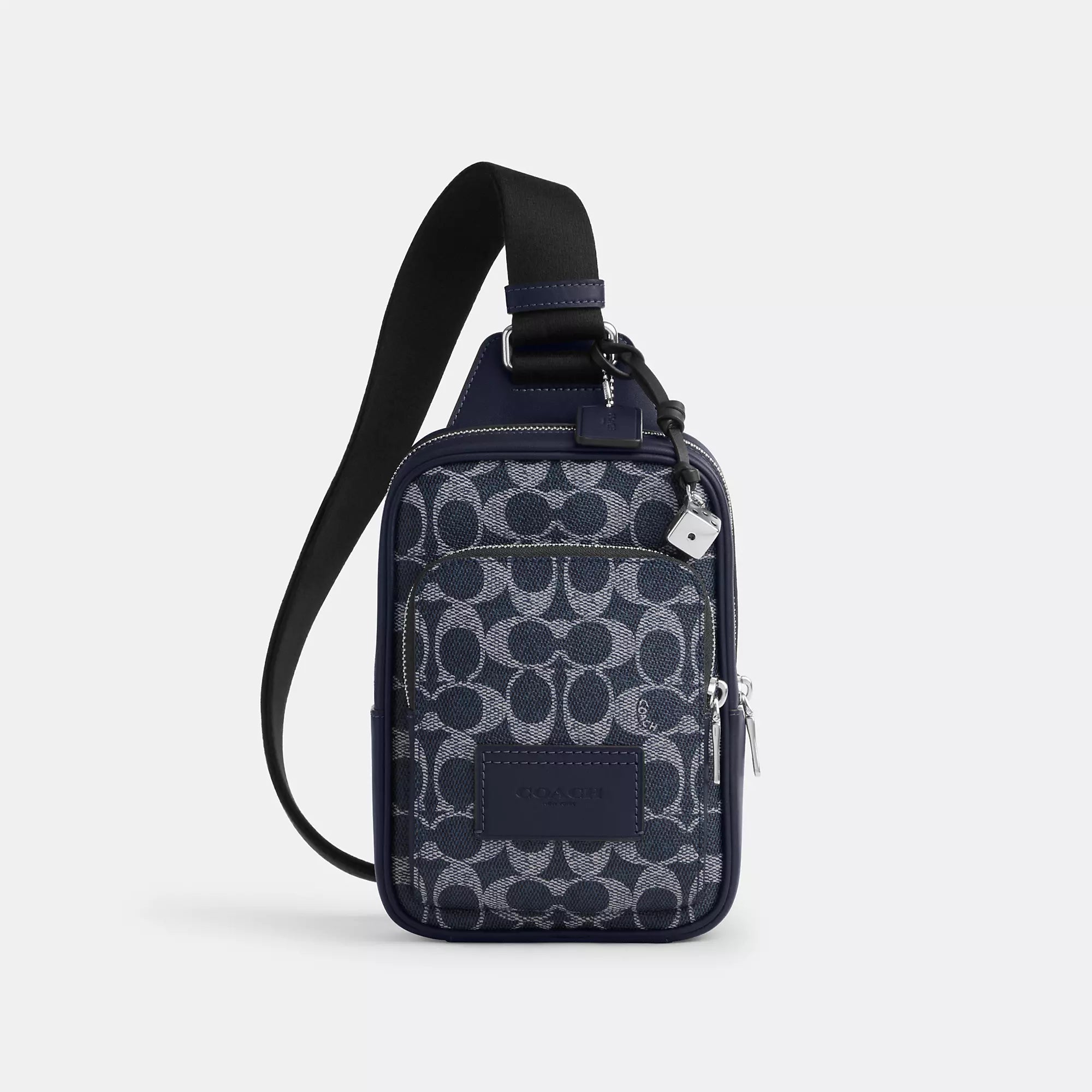 Coach Outlet Racer Sling Pack In Signature Canvas With Charms