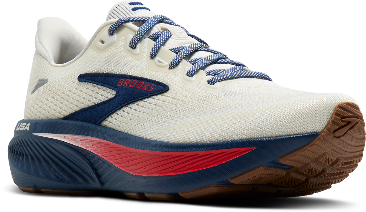 Men's Ghost 18 "Stars and Strides" (231 - Coconut/Red/Blue)