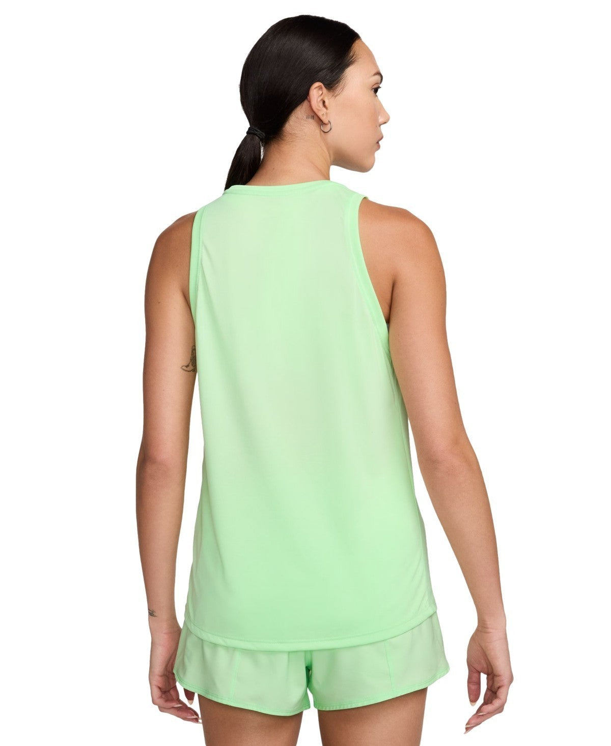 Women's Nike Dri-FIT Tank Top Light Green Pullover Relaxed Fit Active FTS504