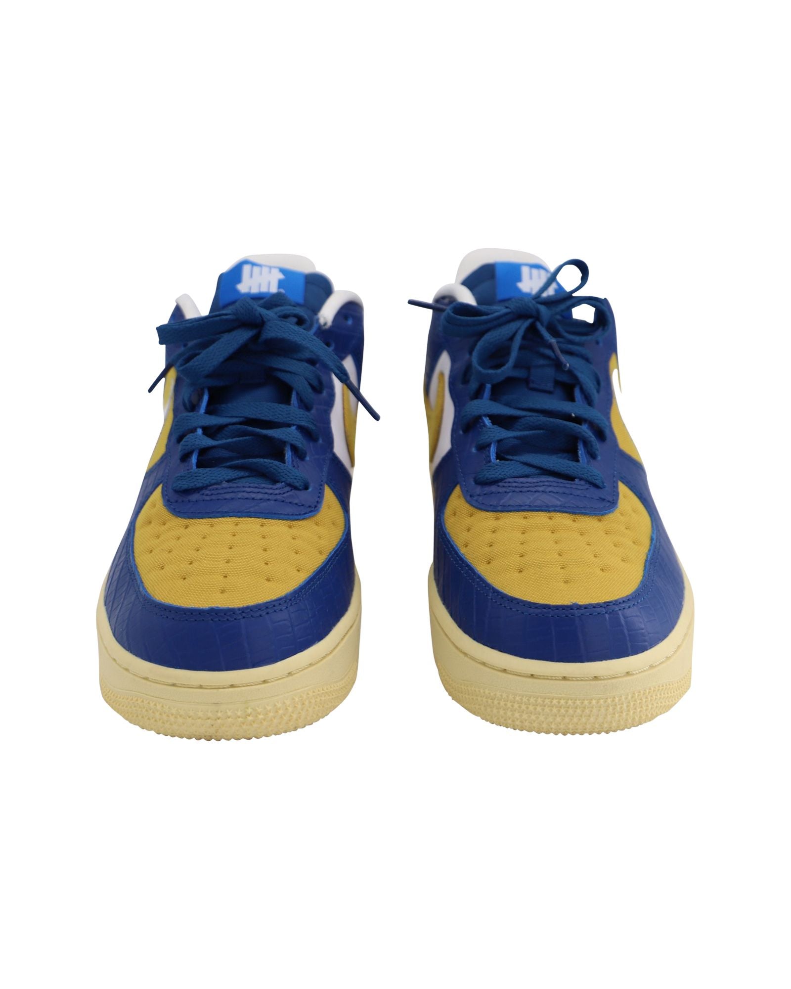 Nike Air Force 1 Low SP Sneakers in Court Blue Lemon Drop White Leather