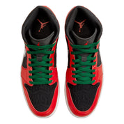 Men's Nike Air Jordan 1 Mid SE Black/Fire Red-White-Malachite DQ8417-006
