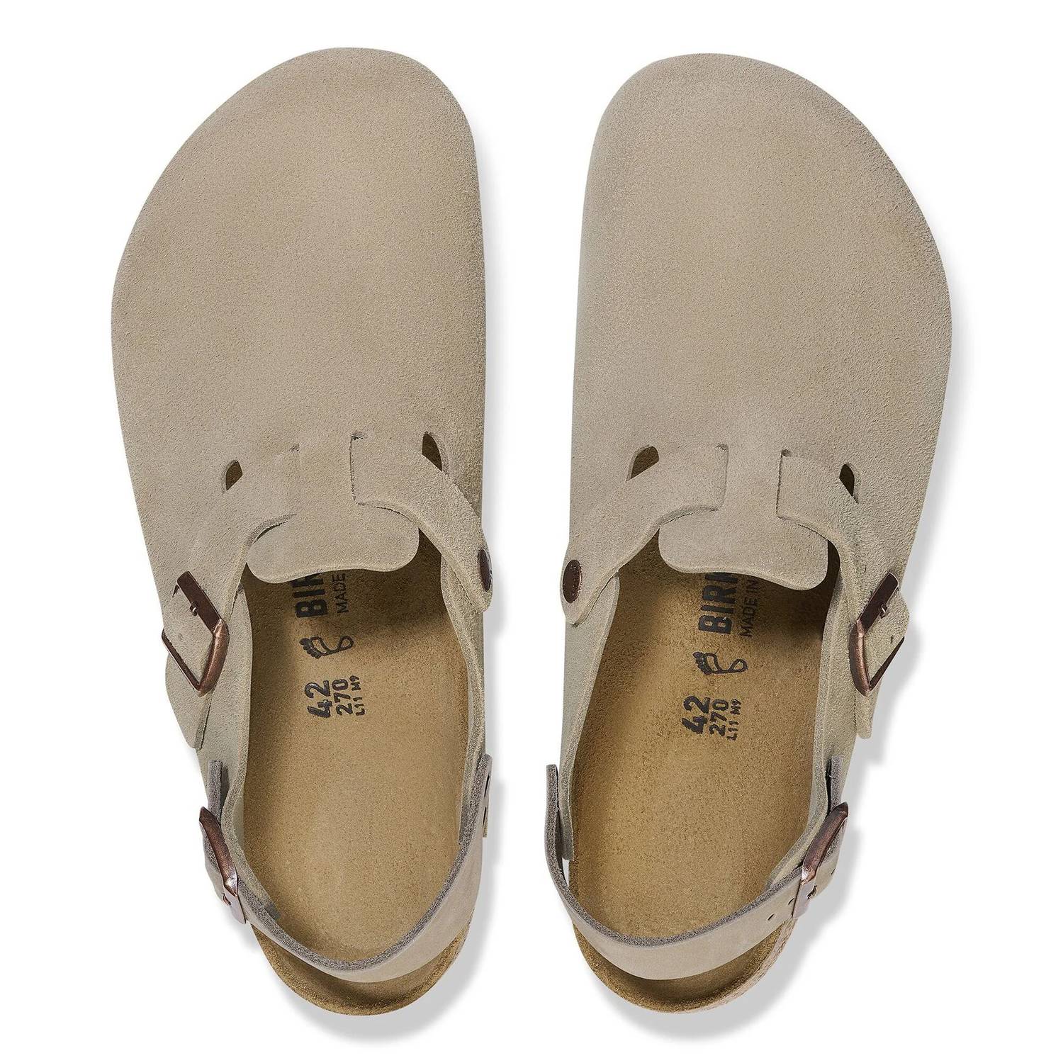 Women's Tokio Suede Leather Clogs In Taupe
