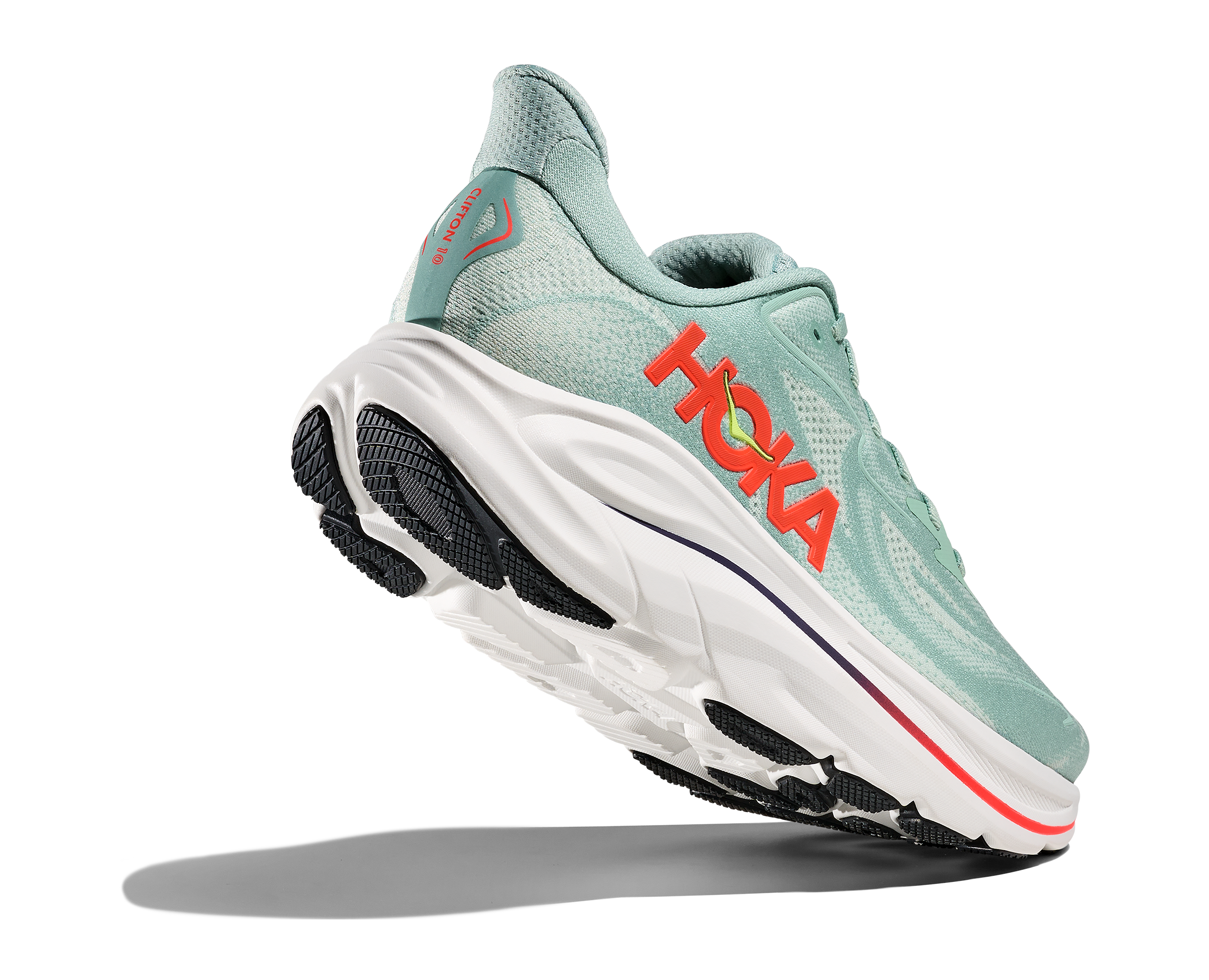 Men's Clifton 10 (SGNN - Sage/Neon Flame)