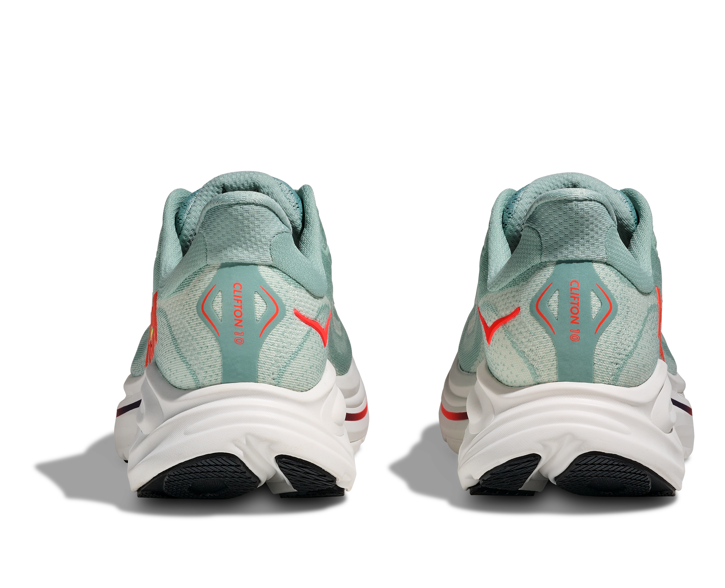 Men's Clifton 10 (SGNN - Sage/Neon Flame)
