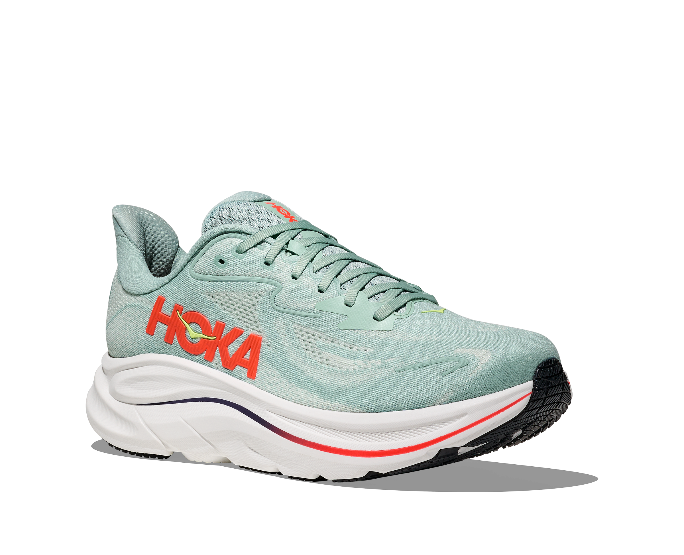 Men's Clifton 10 (SGNN - Sage/Neon Flame)