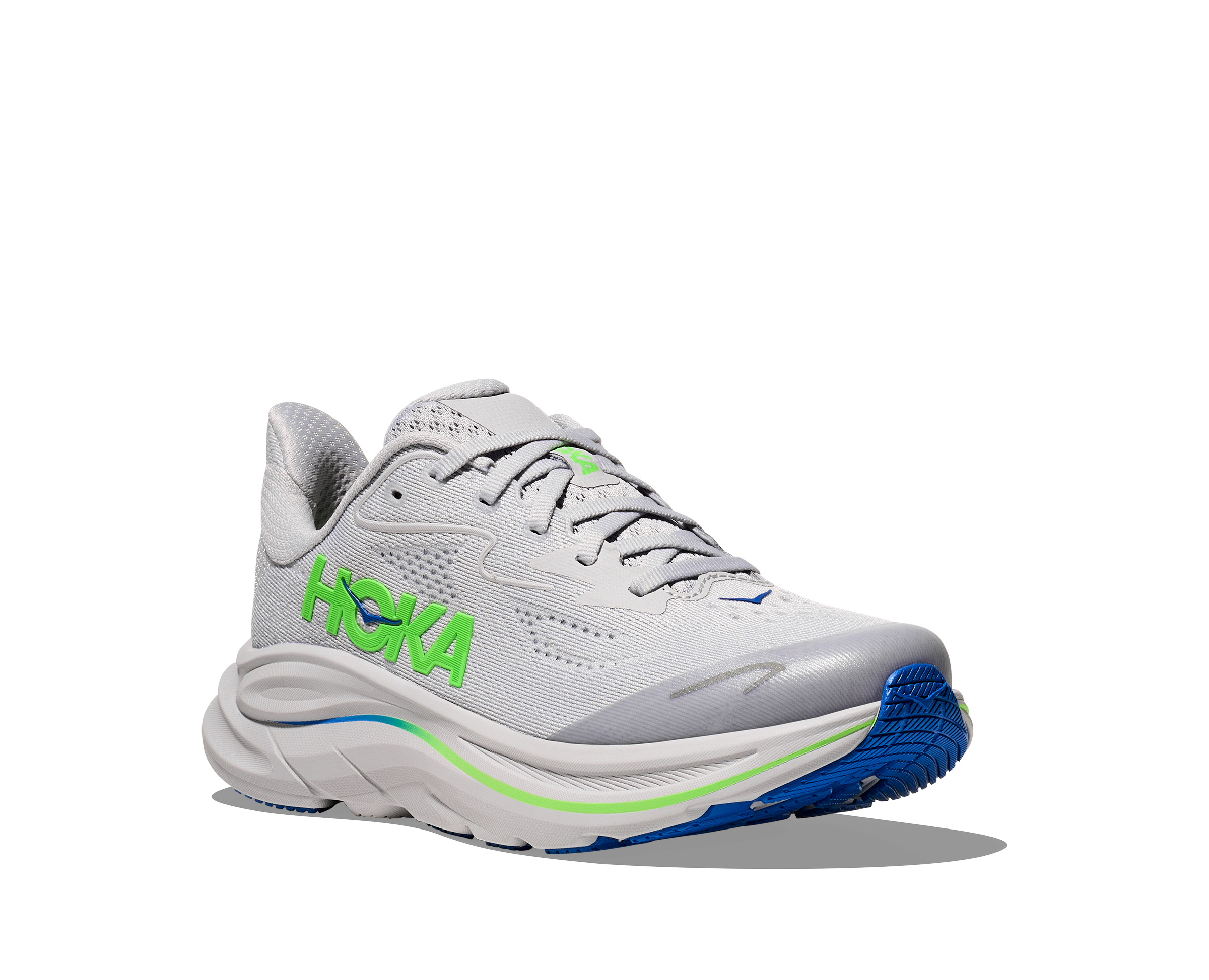 Big Kids Clifton 10 (AYNN - Ash Grey/Neon Green)