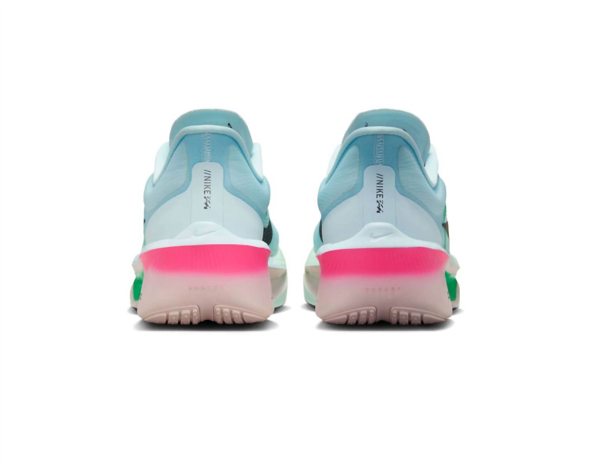 Men's Zoom Fly 6 Running Shoes In Glacier Ice/black-Hyper Pink-Green Shock