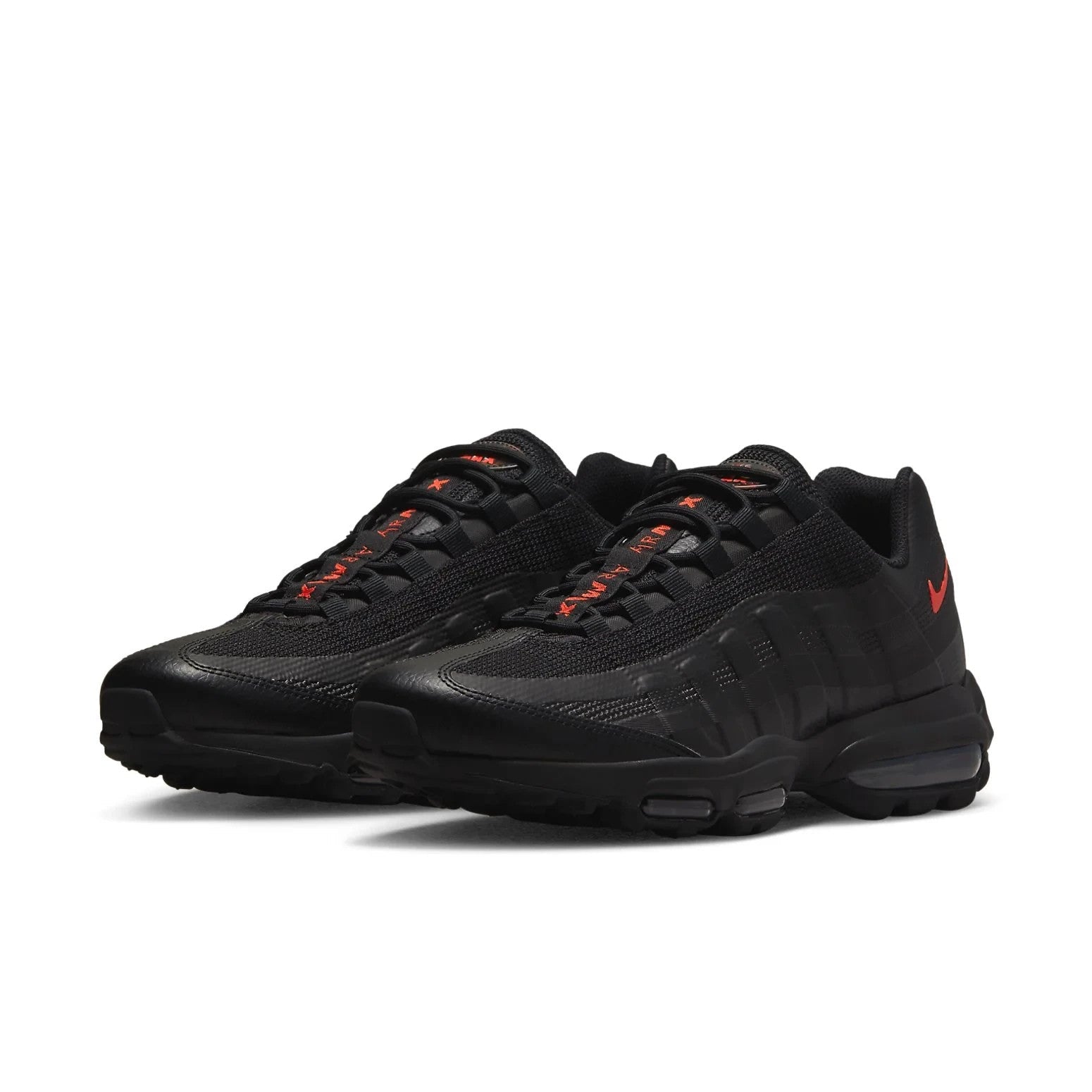 Men's Nike Air Max 95 Ultra DX2658-001 Sneakers Black Habanero Red Running Shoes