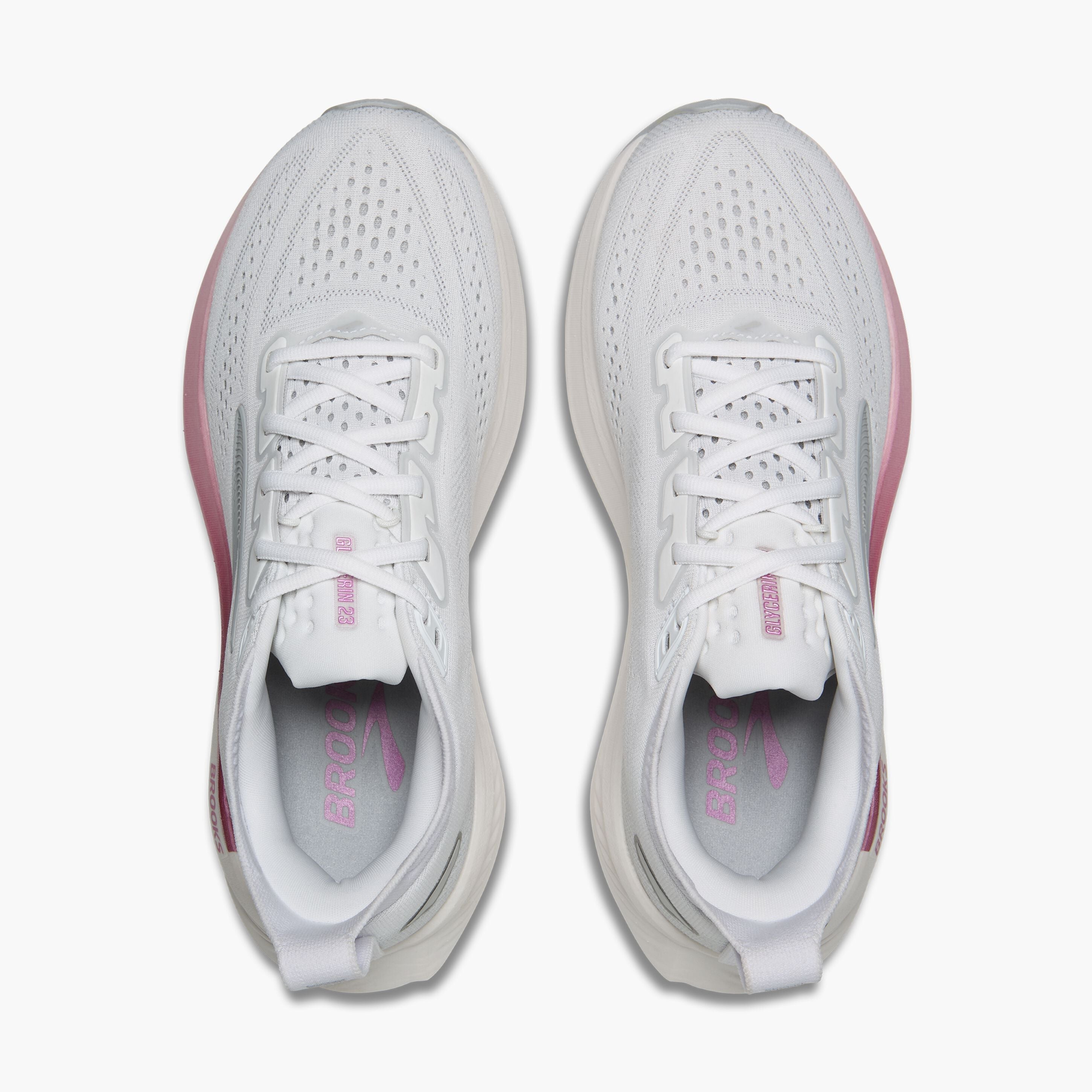 Women's Glycerin 23 WIDE (133- White/Harbor Mist/ Metallic)