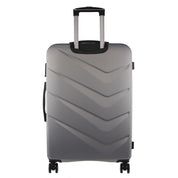 3pc Pierre Cardin Hard-Shell Suitcase Cabin Travel Luggage Set Silver