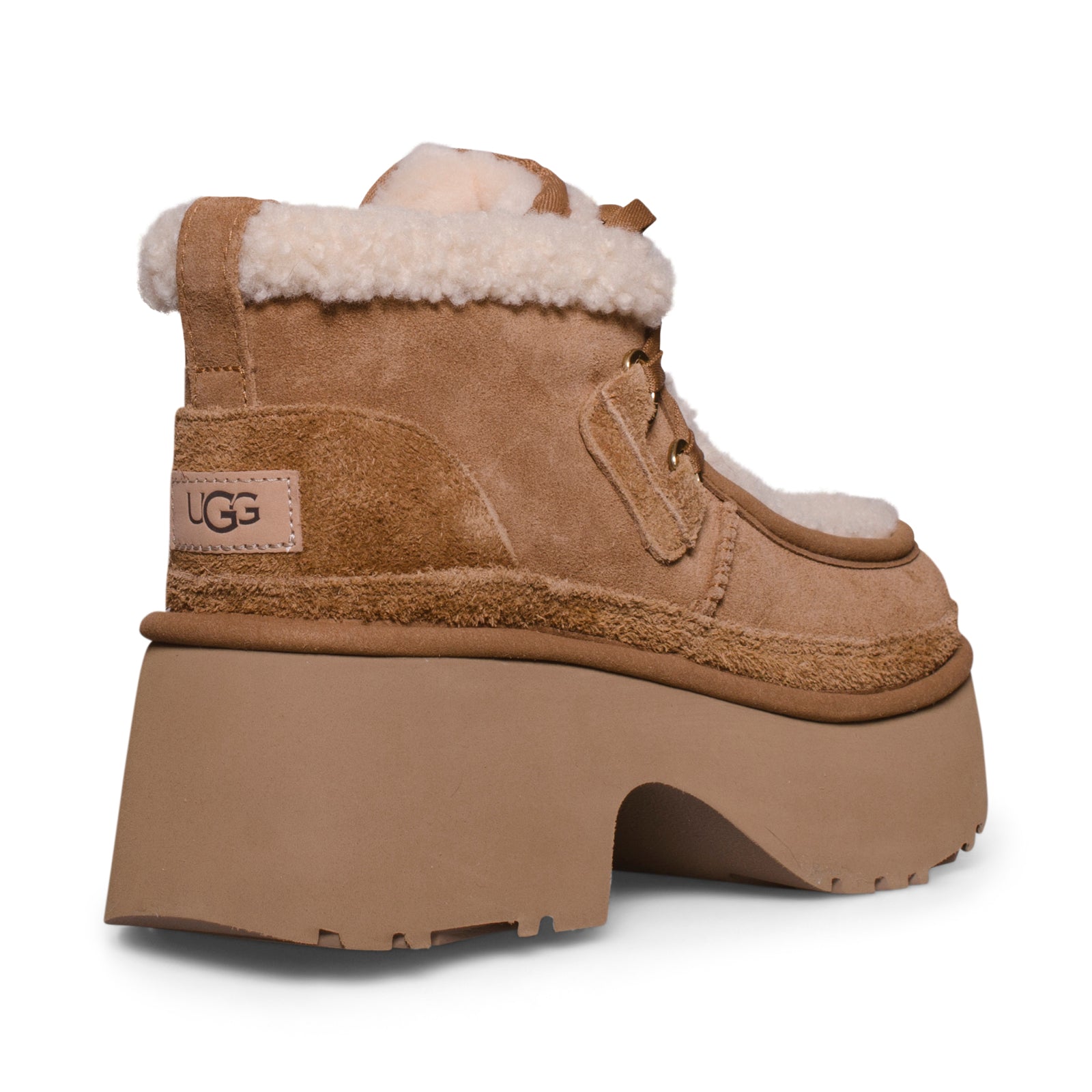UGG Classic New Heights Lace Up Chestnut Boots - Women's